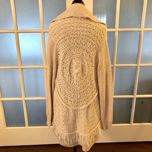 Anthro Knitted and Knotted cardigan size M.